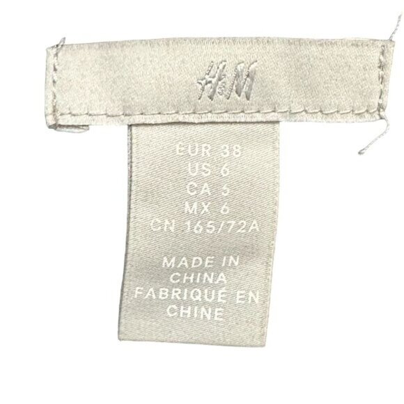 H&M Metallic Gold A Line Mini Skirt Size 6 Fall Fashion Office Casual - Picture 5 of 9